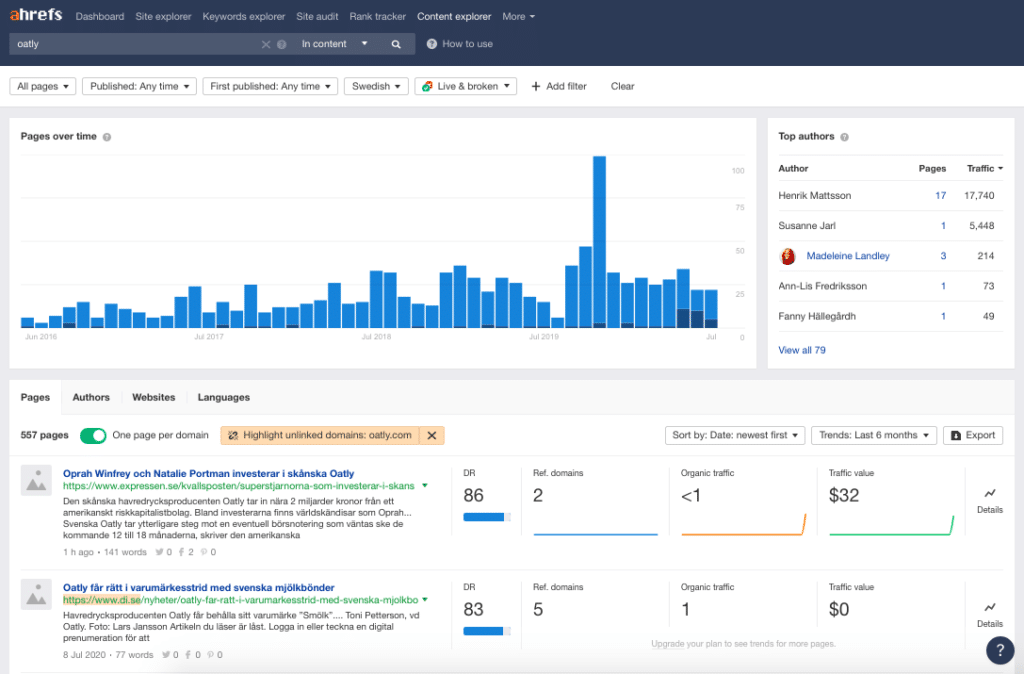 content explorer ahrefs