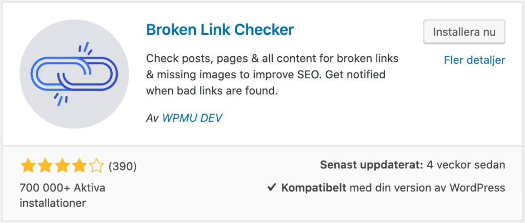 broken link checker wordpress plugin