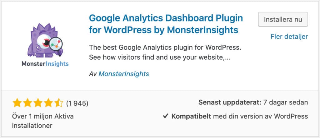 monster insights wordpress plugin