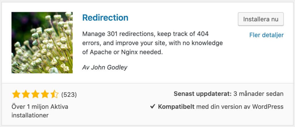 redirection wordpress plugin