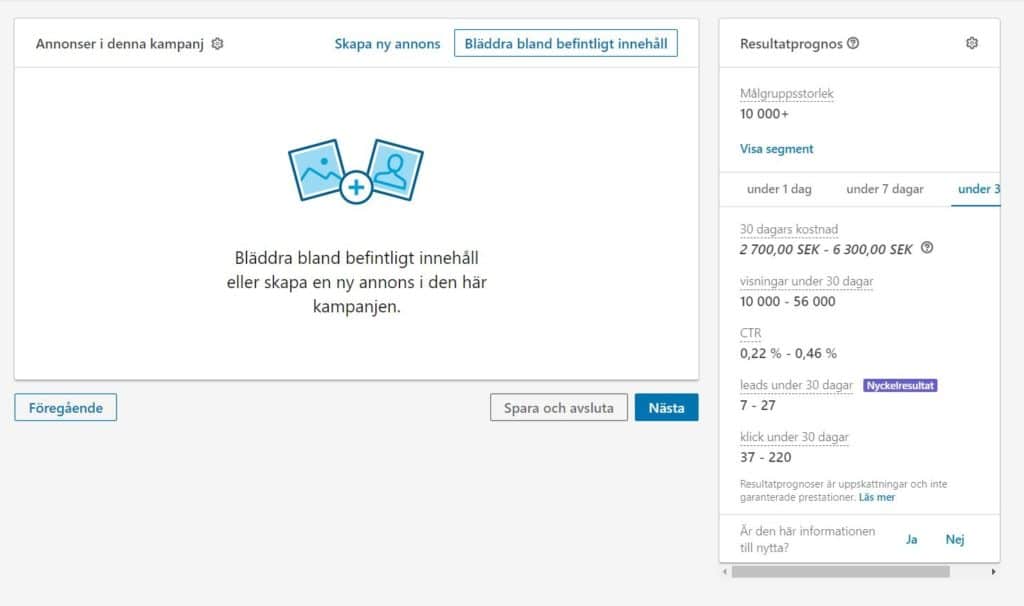 Skapa annonser i LinkedIn